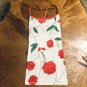 Lululemon Power Y Yoga Top RARE Roses